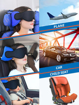 3D Contoured Travel Pillow Soft Adjustable Eye Mask Travel Accessories