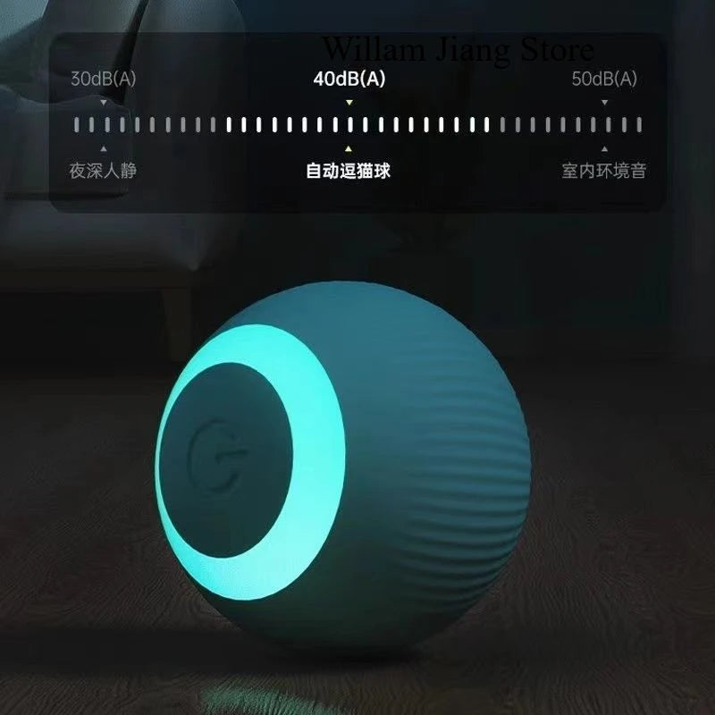 Interactive Rolling Electric Ball Toy for Cats - Rechargeable Pet Accessory