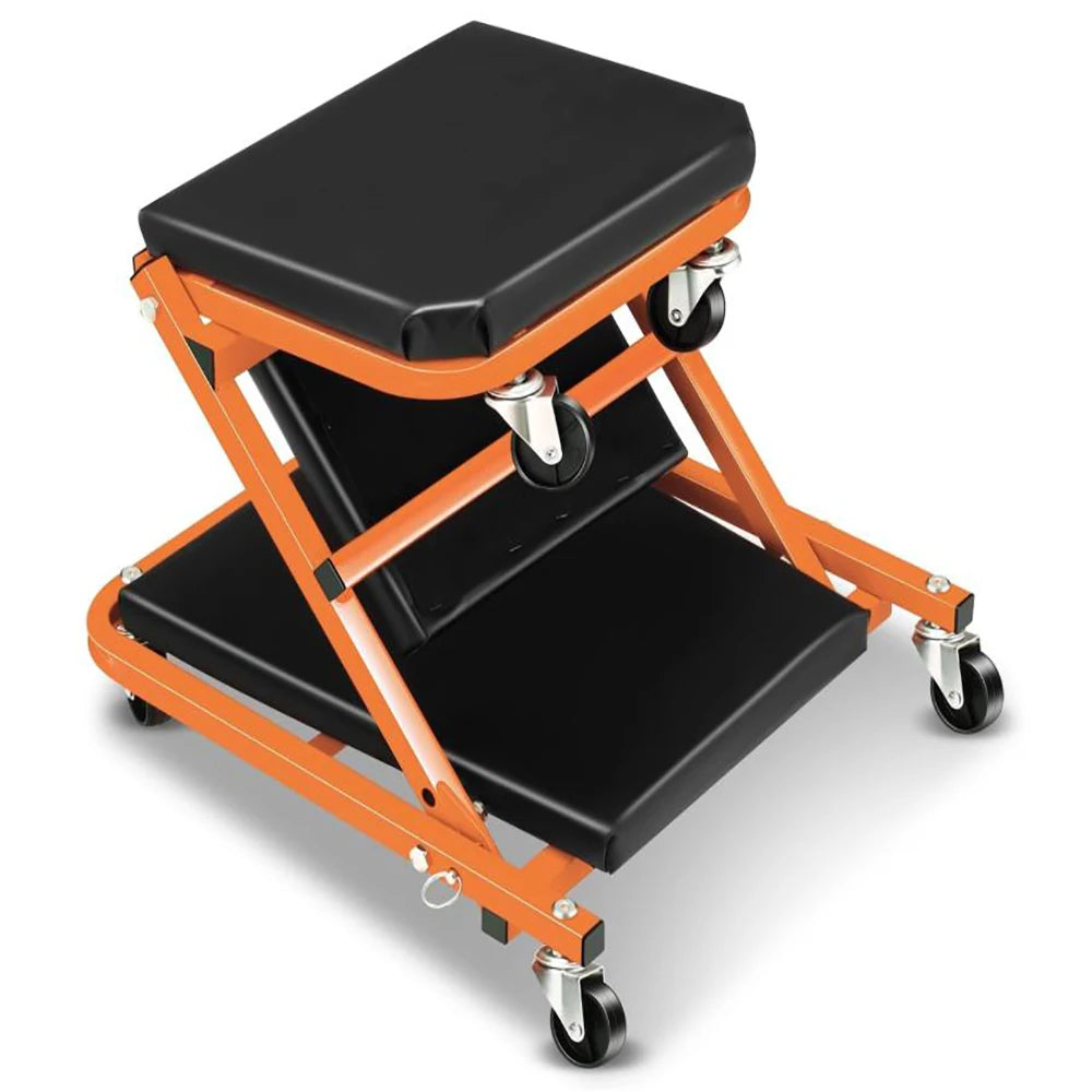 Foldable Garage Creeper Shop Seat, 300LBS Capacity, Automotive Repair Tool