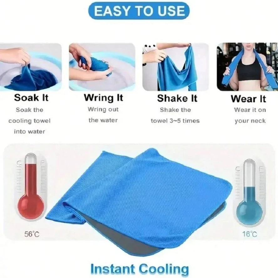 Cooling Towel Sports Towel with Storage Box for Indoor & Outdoor Use
