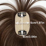 Human Hair Toppers 5x9cm Base Net 20cm Natural Look Hairpiece