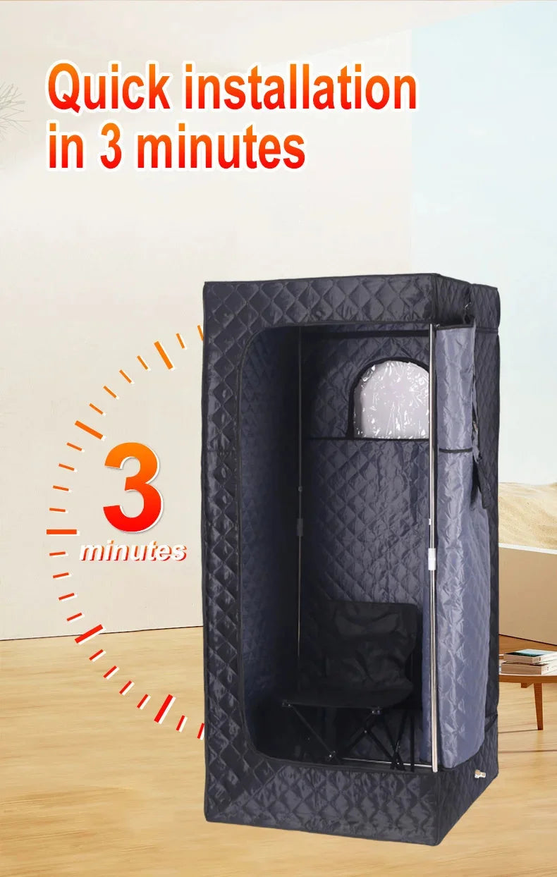 Portable Infrared Sauna Box with Remote Control - Foldable Sweat Room