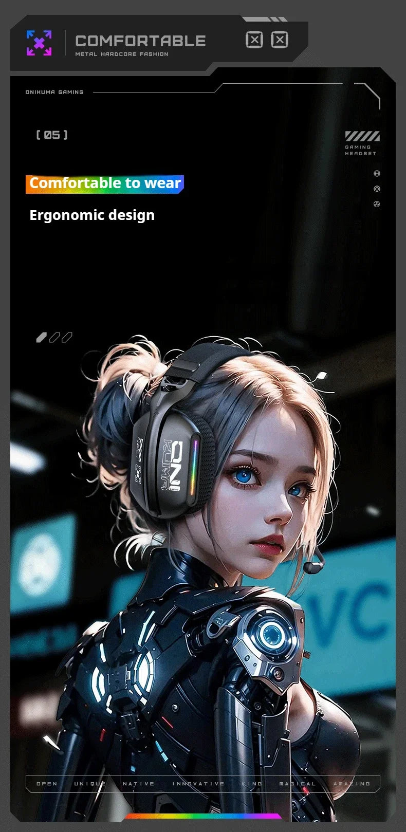 New Wireless Gaming Headset 3 Modes Bendable HD Mic Soft Ear Pads