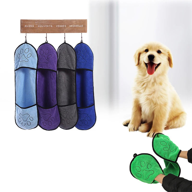 Quick Dry Pet Cleaning Washcloth Towel for Dogs & Cats - Soft & Absorbent