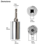 Universal Socket Wrench Set 7-19mm Power Drill Adapter Multi Tool