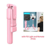 Portable Bluetooth Selfie Stick Tripod with Remote Shutter & Light