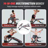 Foldable Dumbbell Bench with 6 Adjustable Levels, 1000 lbs Capacity