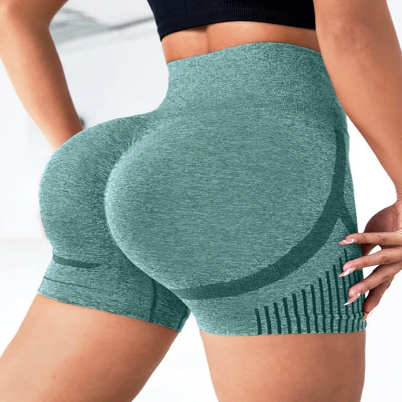 Seamless High-Waist Yoga Shorts for Women - Quick-Drying Sports Wear