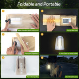 Portable Solar Camping Lantern with USB-Type C, 2000mAh
