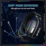 New Wireless Gaming Headset 3 Modes Bendable HD Mic Soft Ear Pads