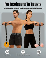 Forearm Strengthener Wrist Roller Silicone Handle Heavy-Duty Nylon Strap