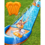 32FT Outdoor Water Slide for Kids and Adults, PVC Material, Blue and Yellow