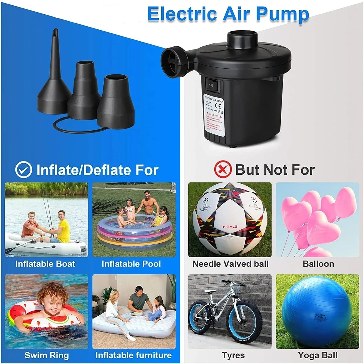 Portable Electric Air Pump for Camping and Inflatable Products