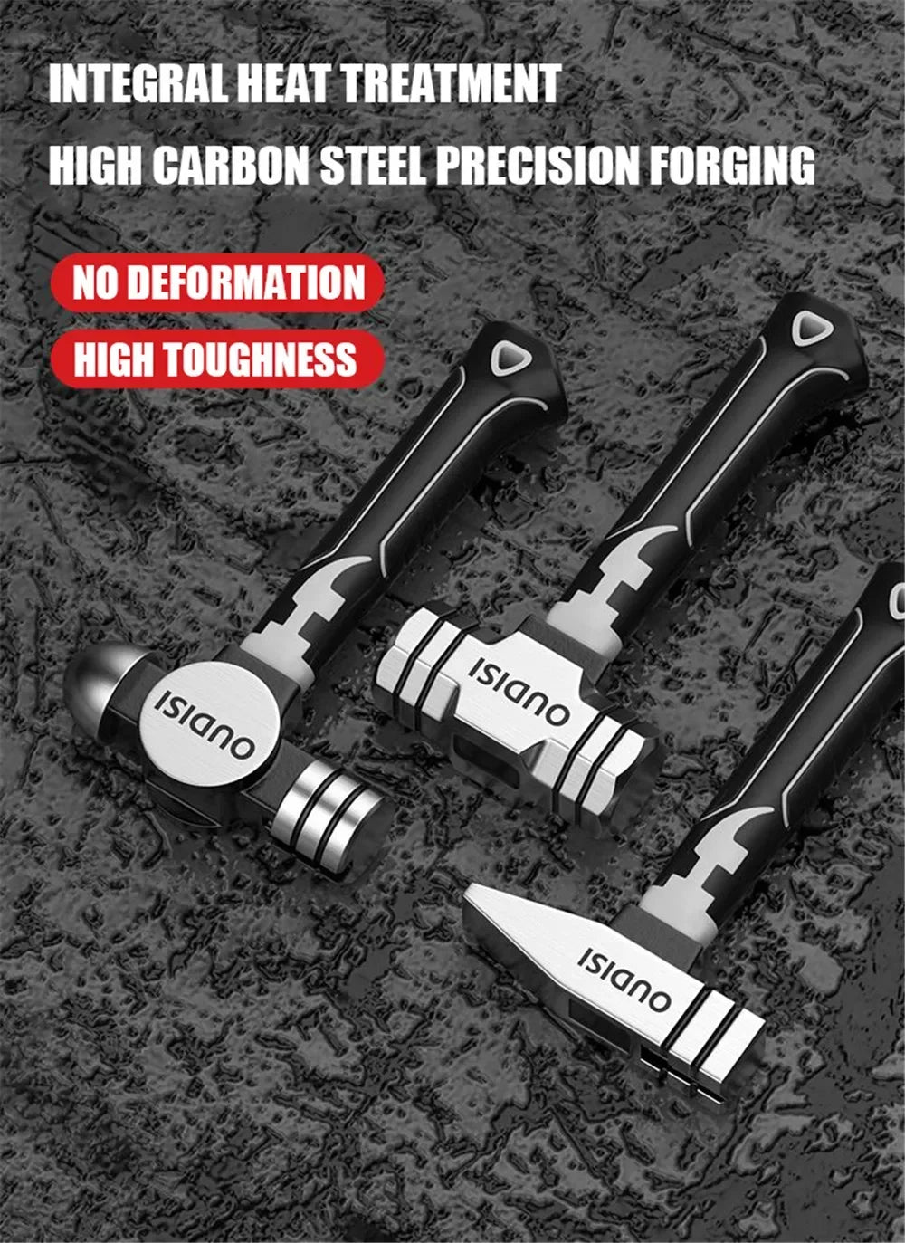 Heavy Duty Octagonal Hammer, High Carbon Steel, Magnetic Nail Tool