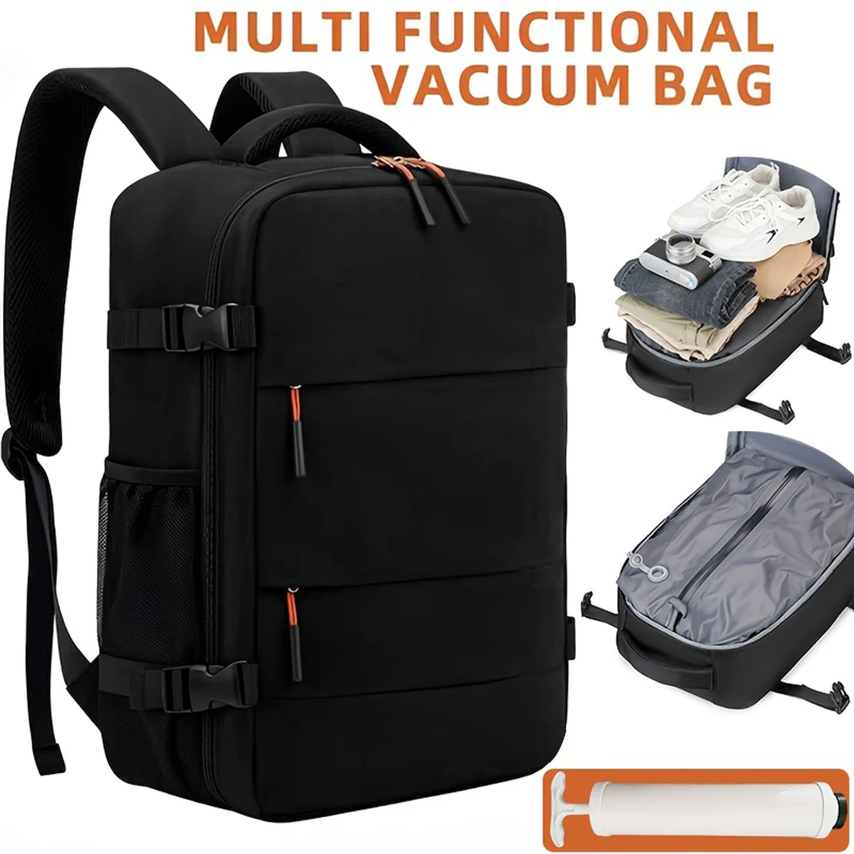 Lightweight Foldable Vacuum Compression Travel Backpack for Hiking, Camping