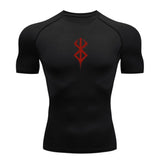 Men's Quick Dry Compression Shirt Short Sleeve Gym Workout T-Shirt