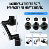Metal Faucet Extender with Filter and 2 Modes, Swivel Sprayer Head