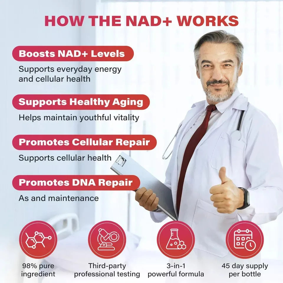 NAD 1000mg Liquid Supplement Packets with Nicotinamide Riboside & Resveratrol