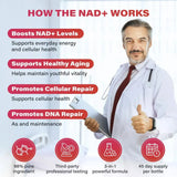 NAD 1000mg Liquid Supplement Packets with Nicotinamide Riboside & Resveratrol