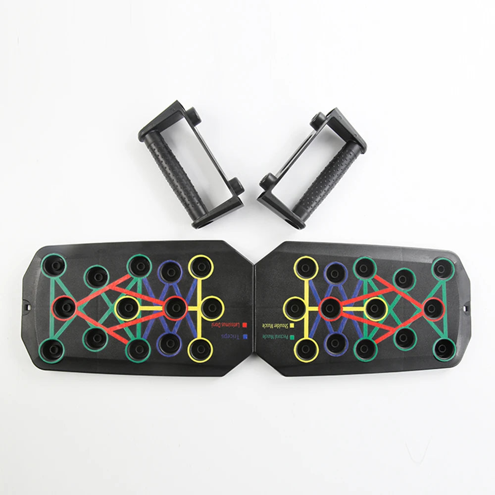 Portable Foldable Push-up Board Set with Handles for Fitness Training