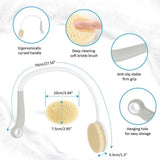 Bendable Back Shower Brush - Long Handle Exfoliating Tool for Bathing
