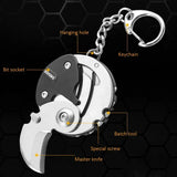 Multifunctional Keychain Screwdriver Hexagon Folding Coin Knife EDC Tool