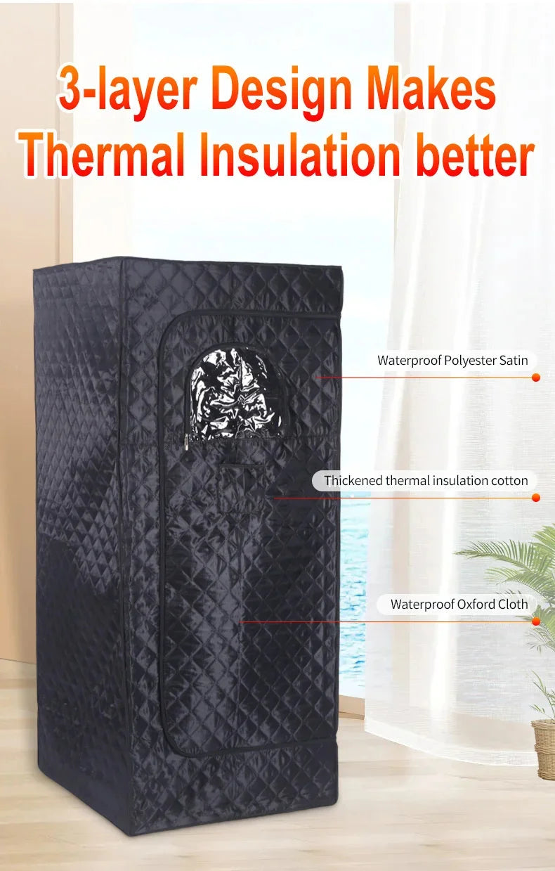 Portable Infrared Sauna Box with Remote Control - Foldable Sweat Room