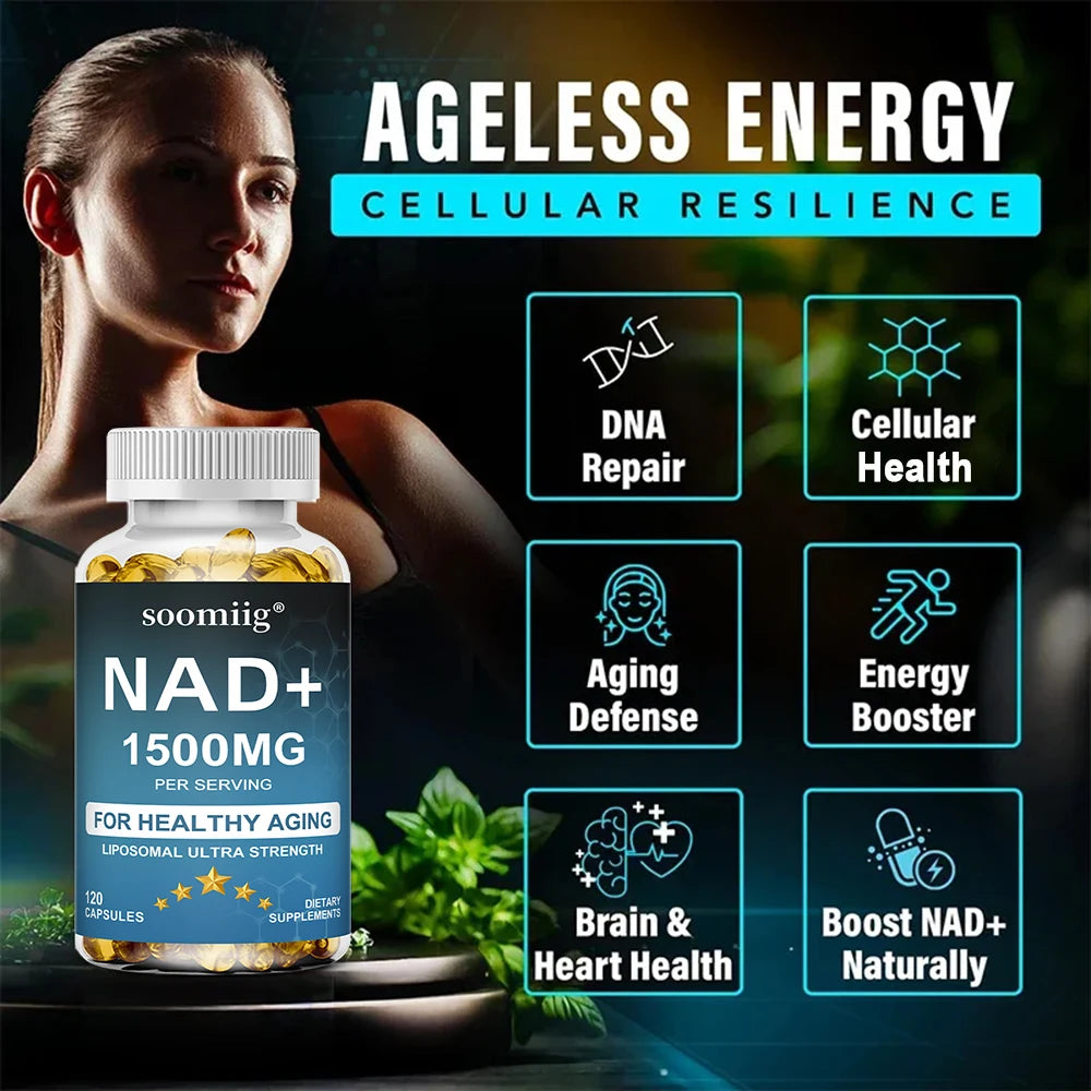 NAD 1500 Mg + Trans-Resveratrol - Energy Support & Cell Repair Supplement