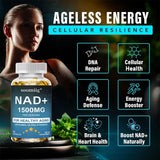 NAD 1500 Mg + Trans-Resveratrol - Energy Support & Cell Repair Supplement