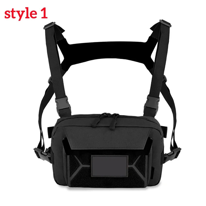 Camo Fishing Vest Bag Utility Tackle Chest Pack for Outdoor Activities