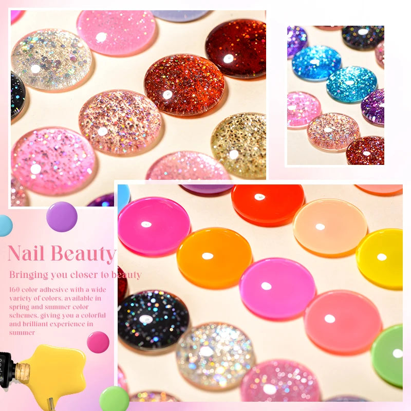 7pc Nail Gel Polish Set UV Soak Off Long Lasting Manicure Art Kit