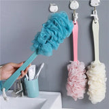 Long Handle Bath Brush Back Scrubber Soft Mesh Shower Puff 1pc