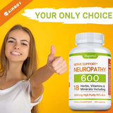 Neuropathy Support Supplement 600mg - Nervous System & Brain Function Aid