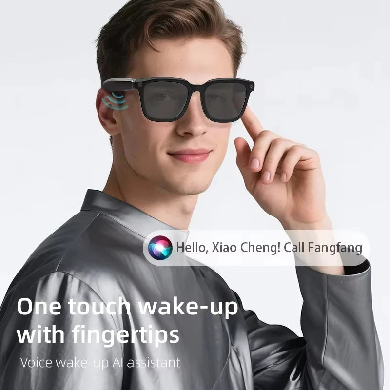 Smart AI Glasses with 800W Camera, Bluetooth, Waterproof, Voice Call