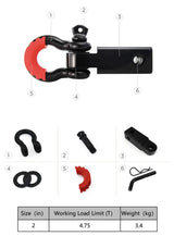 Heavy Duty Tow Hitch Receiver 2" 35,000 Lbs 16 Ton Break Strength Off-Road