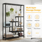 Tribesigns 5-Tier Tall Indoor Plant Stand with 10 Hanging Hooks, 70.9 Inches