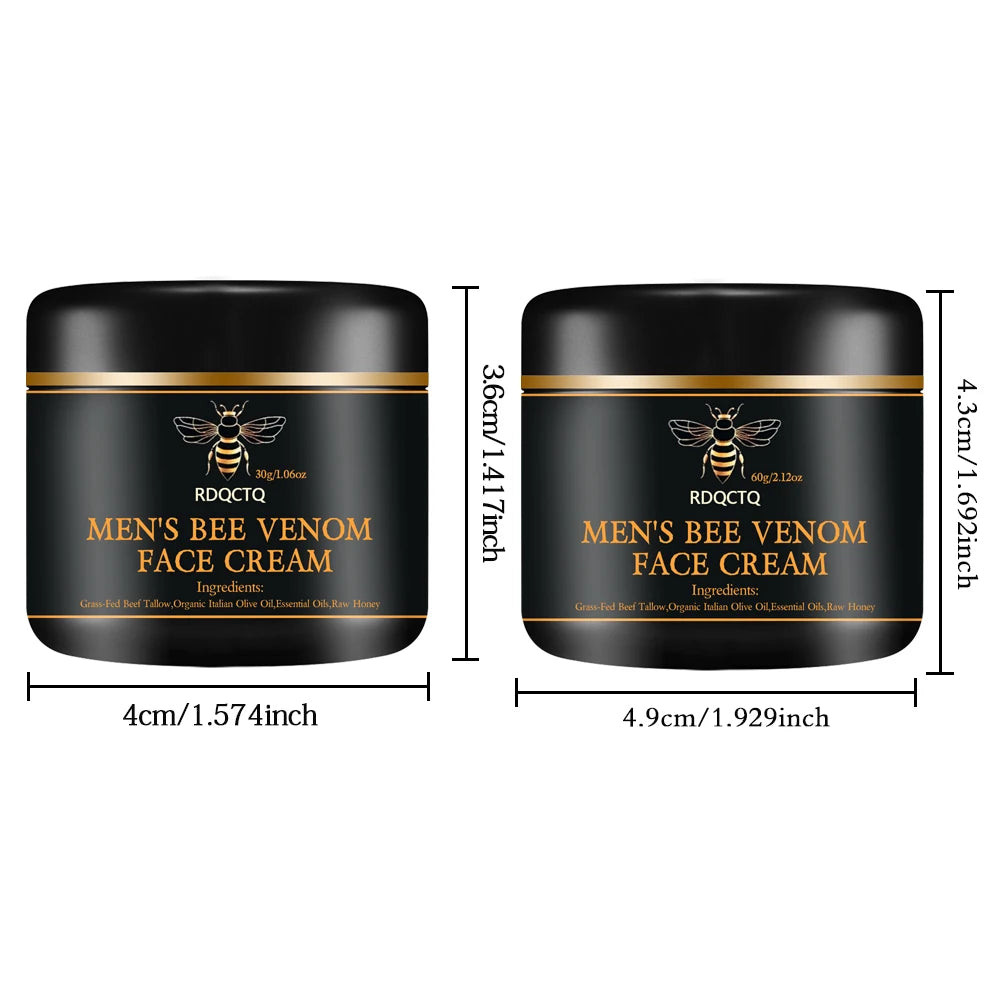 Men's Bee Venom Face Cream - Anti-Aging Moisturizer for Fine Lines