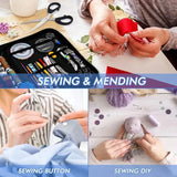 Sewing Kit Set 27pcs with Threads, Needles, Scissors & Storage Bag