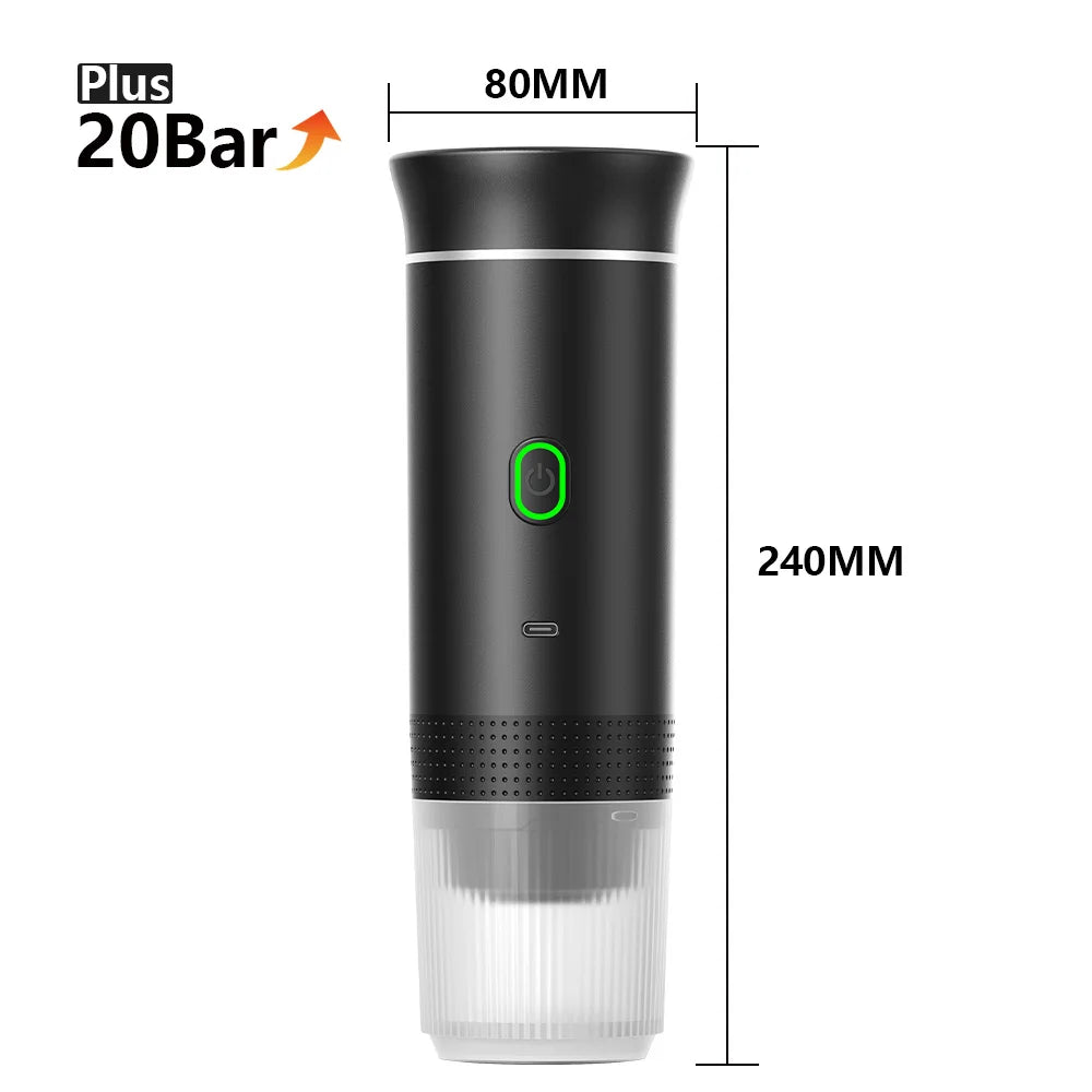 Portable Espresso Coffee Maker 3-in-1 for Car & Home Camping Travel