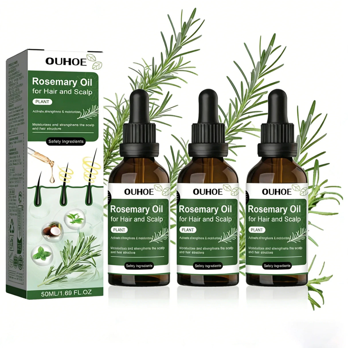 Rosemary Hair Growth Oil for Men & Women - Nourishing Scalp Care 100ml