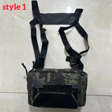 Camo Fishing Vest Bag Utility Tackle Chest Pack for Outdoor Activities