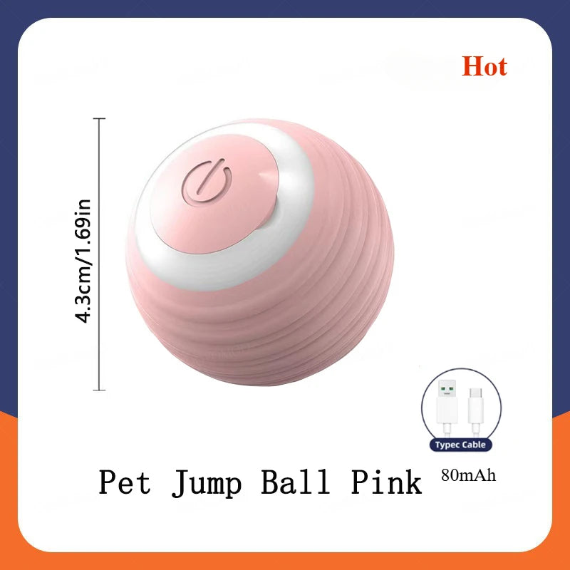 Interactive Rolling Electric Ball Toy for Cats - Rechargeable Pet Accessory