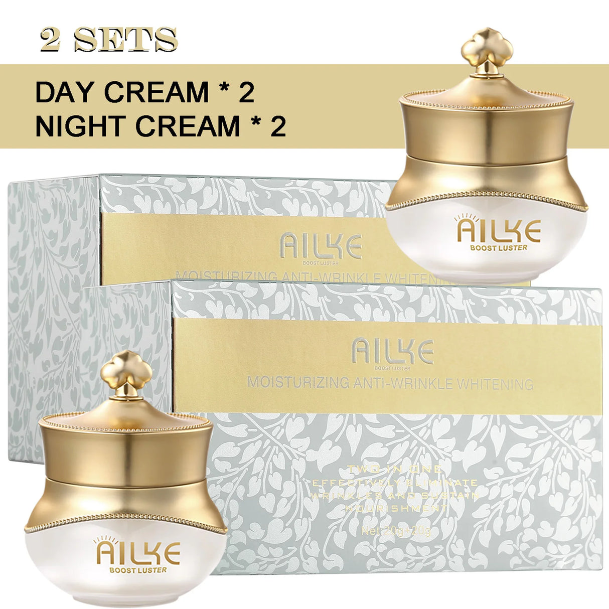 Whitening Anti-Wrinkle Face Cream with Collagen and Hyaluronic Acid, 50ml