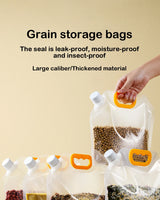 Grain Storage Bags 5PCS Portable Insect & Moisture Proof Recyclable