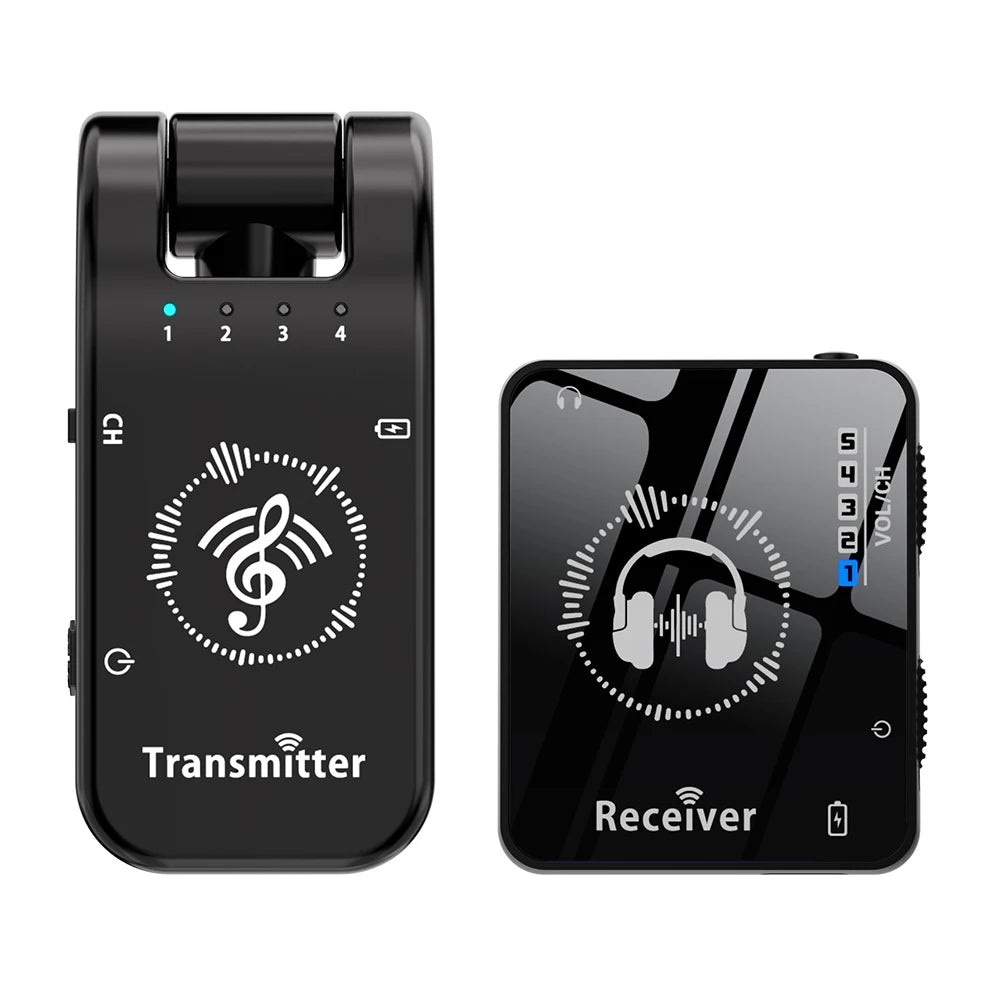 Wireless In-Ear Monitor System Rechargeable 10H Battery Live for Performance
