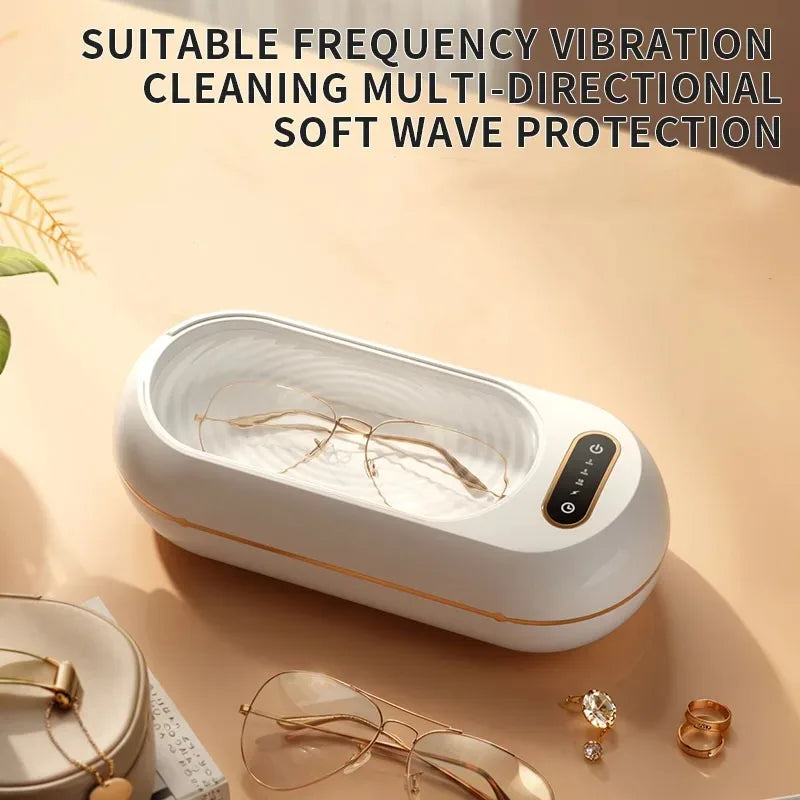 Ultrasonic Cleaner 45KHz for Glasses & Jewelry - Efficient Home Cleaning