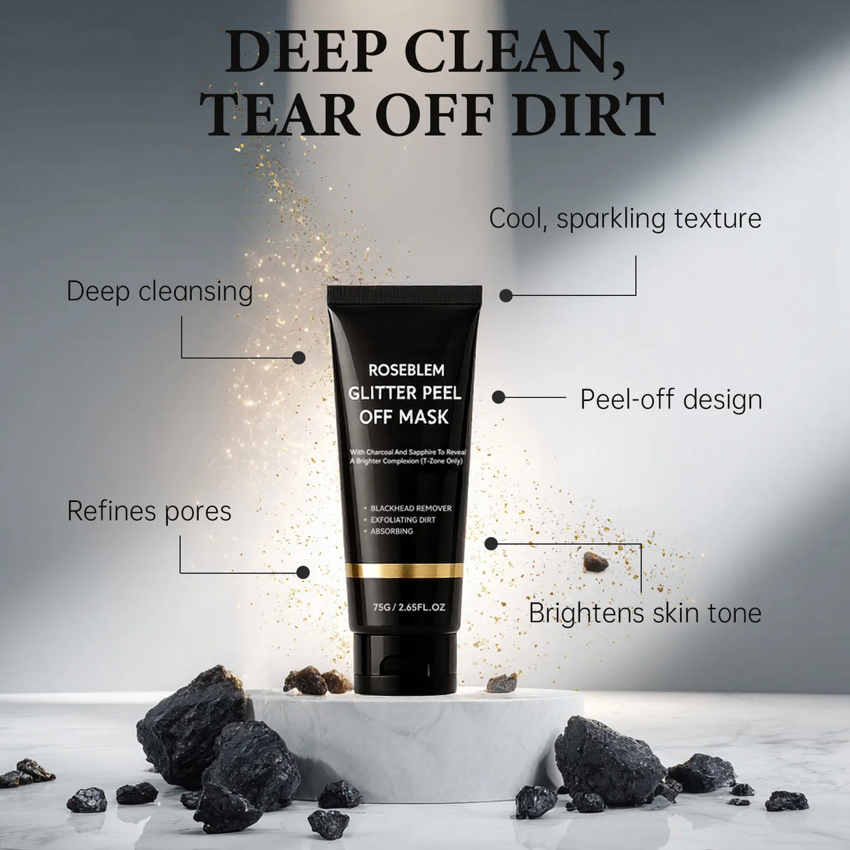 Charcoal Peel-Off Mask for Deep Cleansing and Oil Control, 100ml