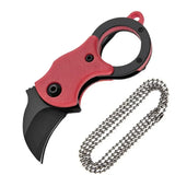 Mini Keychain Pocket Knife Stainless Steel EDC Tool Camping Fixed Blade