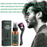 Men's Beard Spray Kit with Micro Roller 0.25mm Moisturizing Essence
