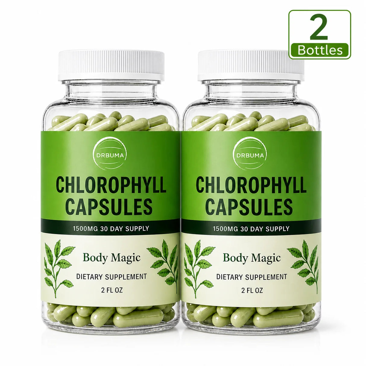 Chlorophyll Capsules with Natural Plant Formula, 30 Count